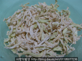 고추잎 무 말랭이 무침
