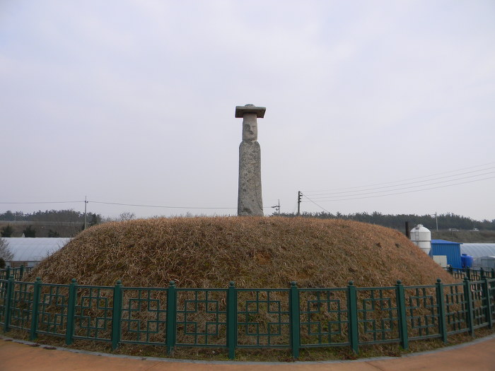 서로 애타게 바라보고 있는 익산 고도리 석불입상 (석조여래입상)