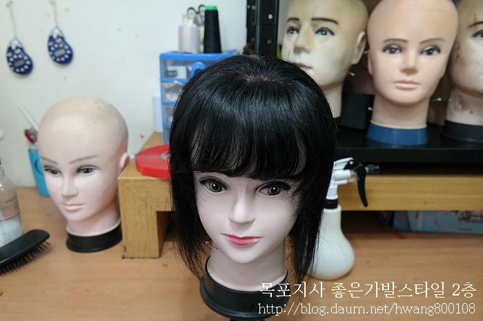 목포 광주 여성부분가발 펌,염색,코팅 P타사제품 탈부착식 손질